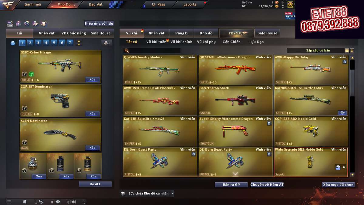 shop acc cf uy tin gia re